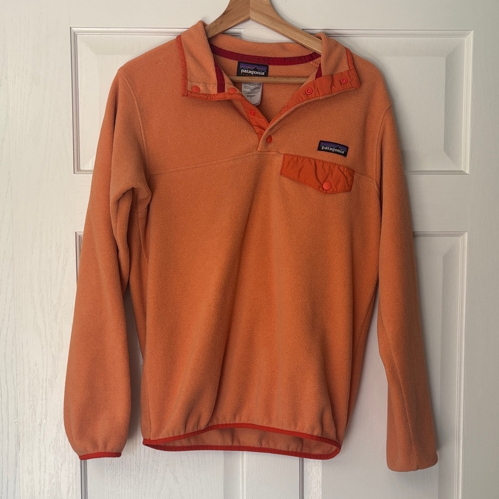 Patagonia Women’s Synchilla Orange Fleece Sweater